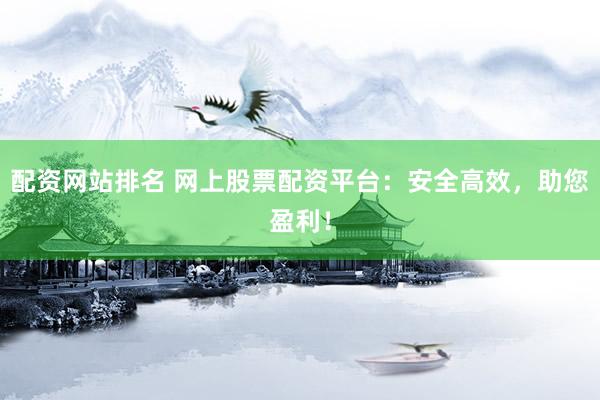 配资网站排名 网上股票配资平台：安全高效，助您盈利！