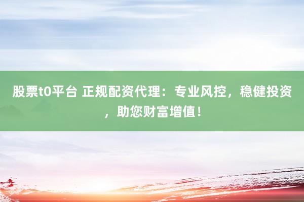 股票t0平台 正规配资代理：专业风控，稳健投资，助您财富增值！